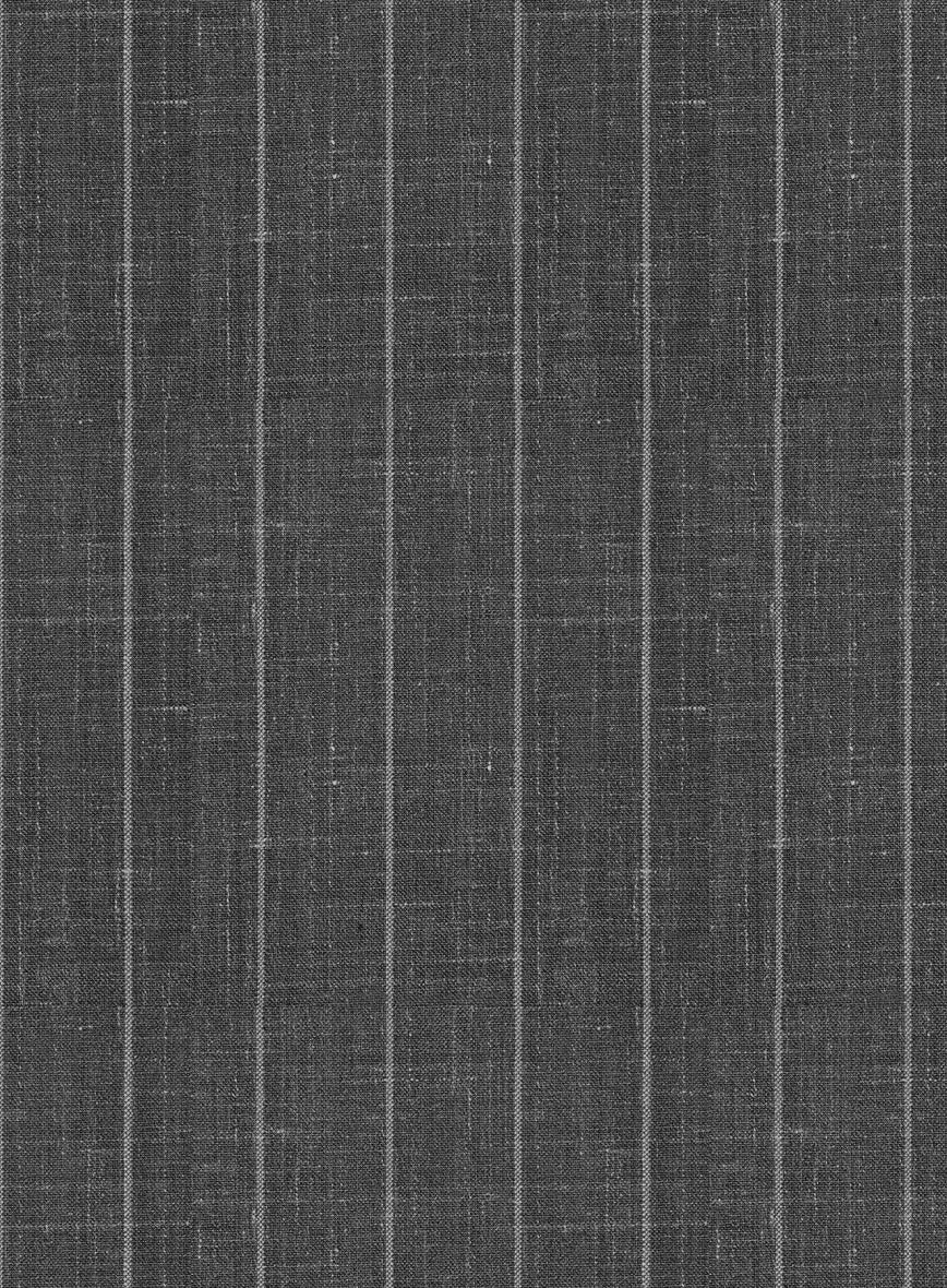 Napolean Genova Stripe Dark Gray Wool Pants