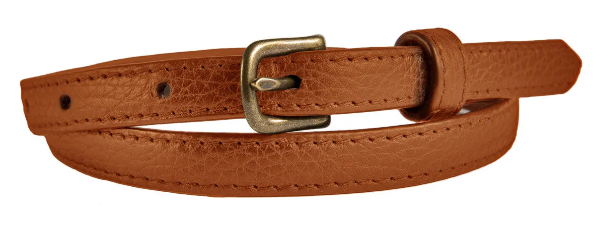 Noho Belt, (0.5") Antiqued Brass Buckle