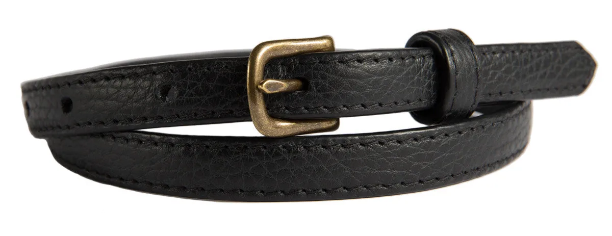 Noho Belt, (0.5") Antiqued Brass Buckle