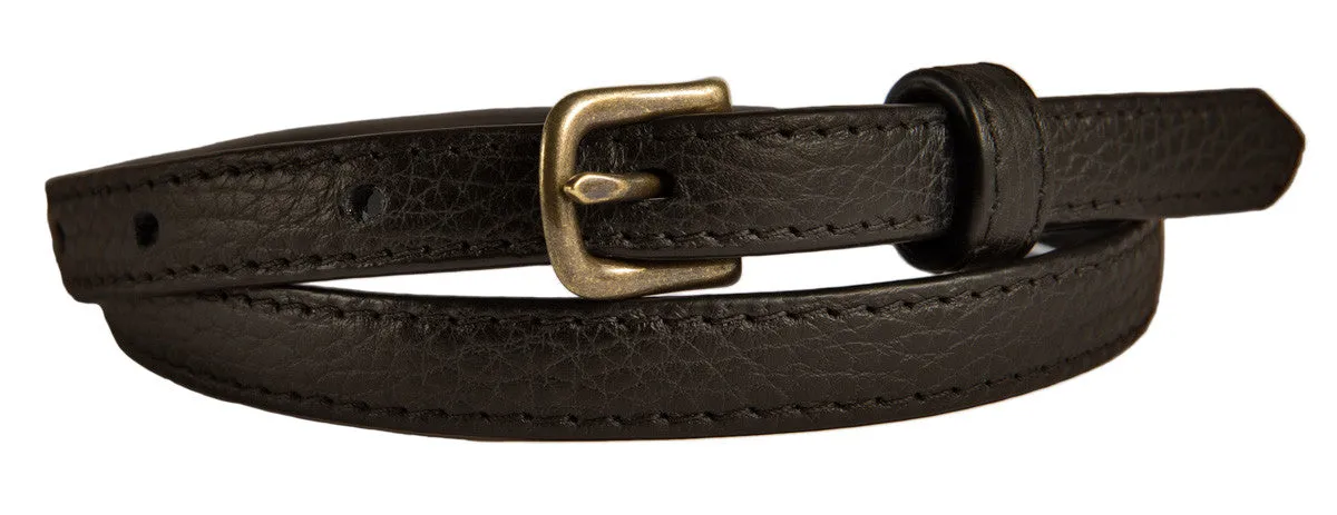 Noho Belt, (0.5") Antiqued Brass Buckle