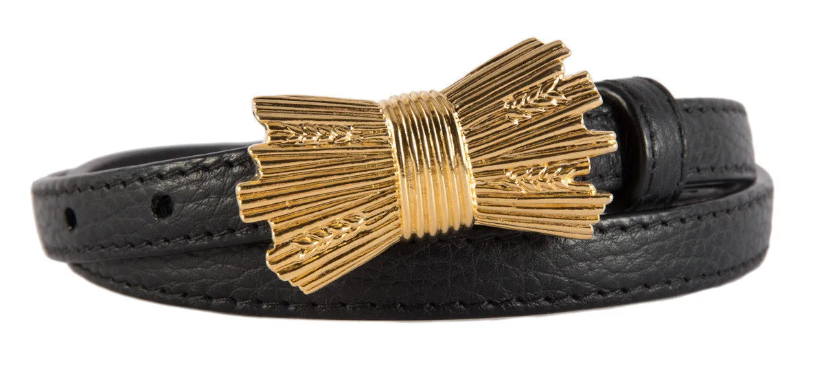 Noho Belt, (0.5") Gold Buckle