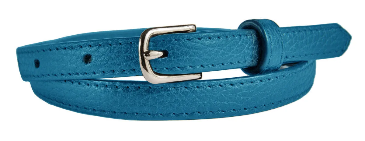 Noho Belt, (0.5") Shiny Silver Buckle