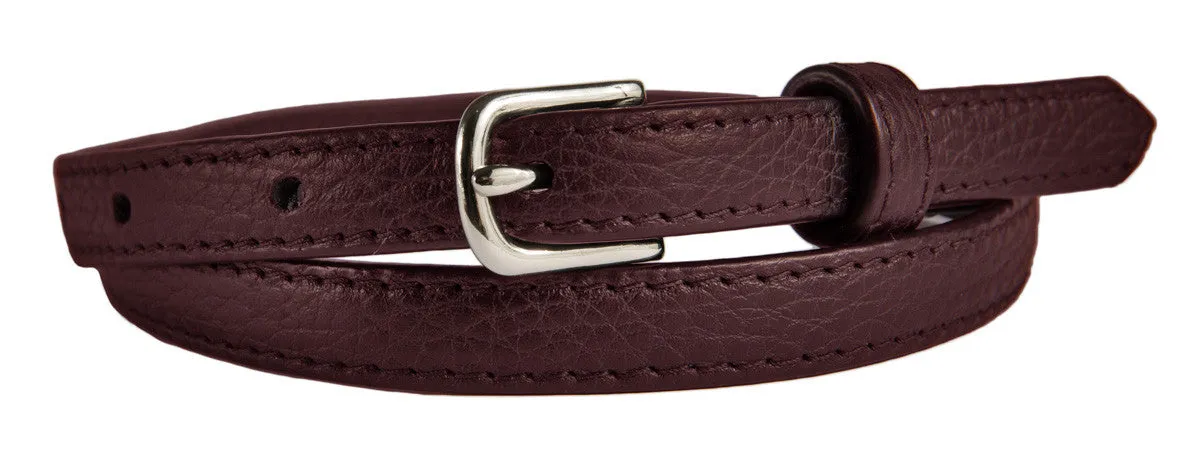 Noho Belt, (0.5") Shiny Silver Buckle