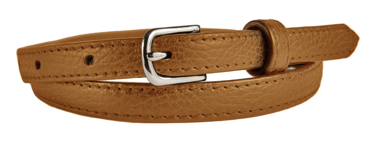 Noho Belt, (0.5") Shiny Silver Buckle