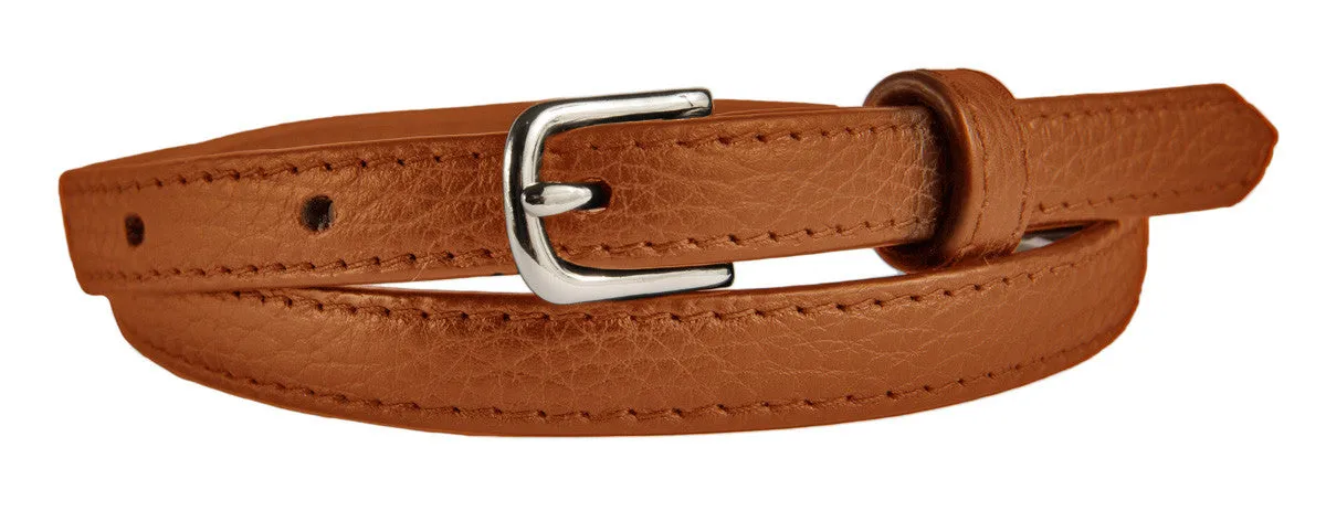 Noho Belt, (0.5") Shiny Silver Buckle