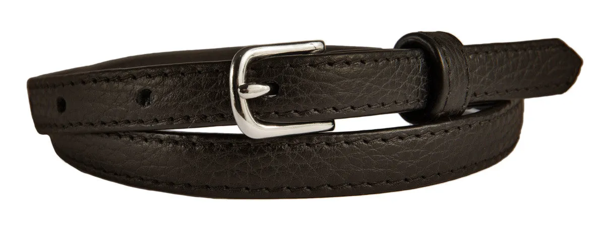 Noho Belt, (0.5") Shiny Silver Buckle