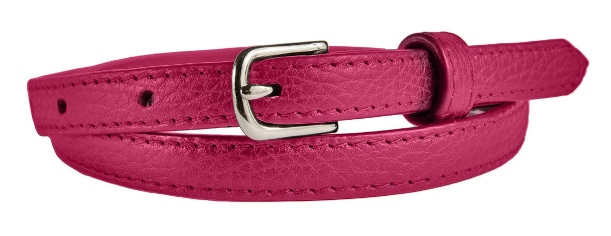 Noho Belt, (0.5") Shiny Silver Buckle