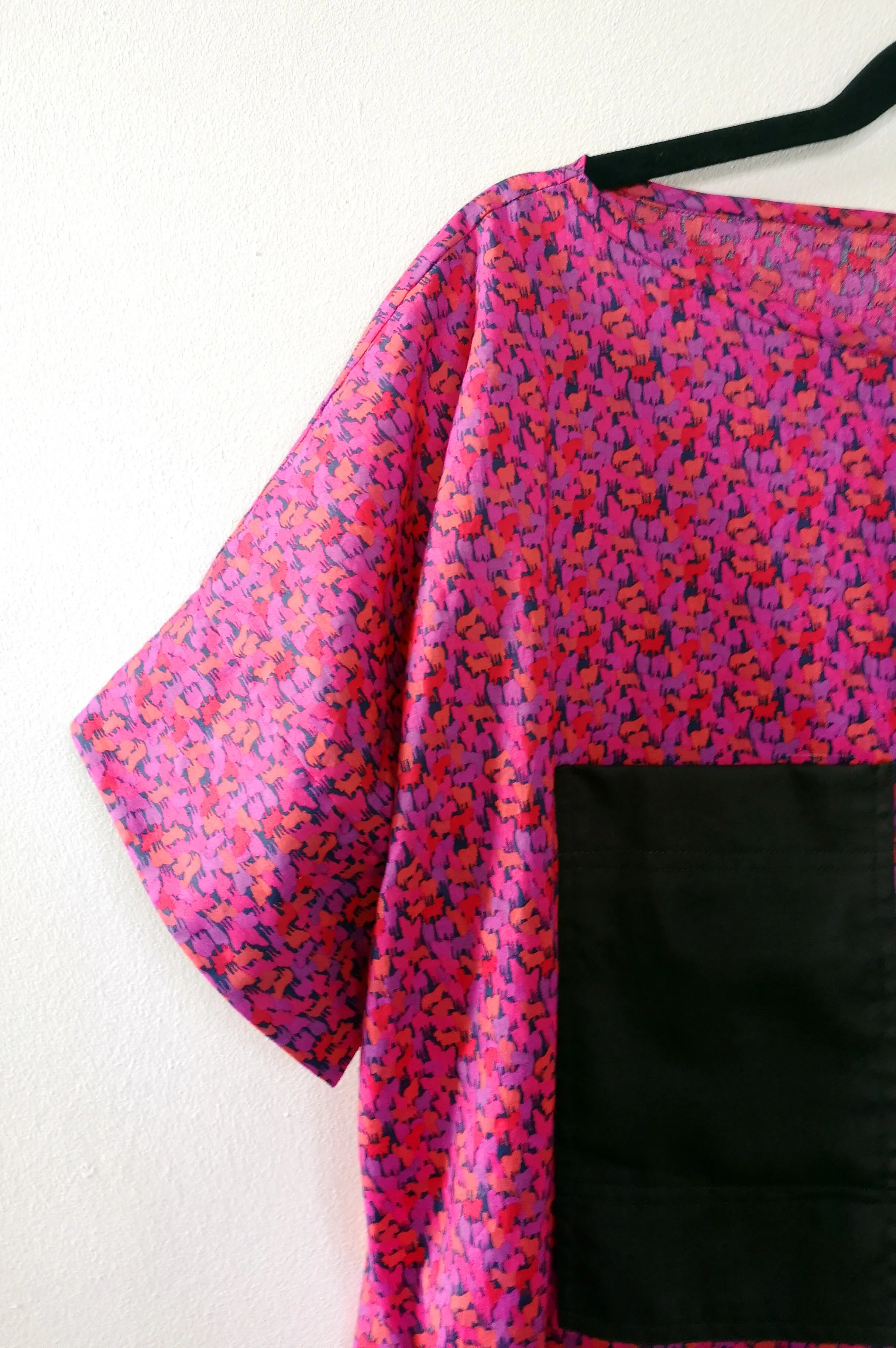 Oversized and fun Hot Pink Horse Patterned Cotton Dress