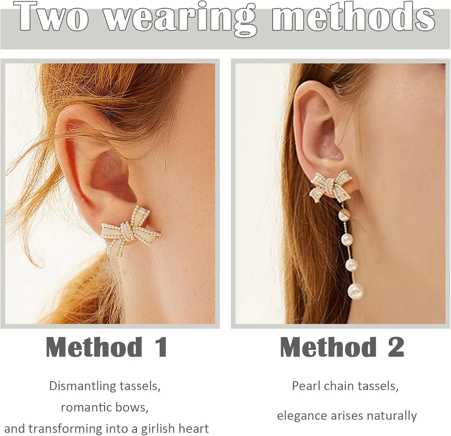 Pearl Earrings for Women Pearl Drop Earrings Pearl Stud Earrings Pearl Clip on Earrings Prom Party Wedding Earrings for Brides Jewelry Gifts