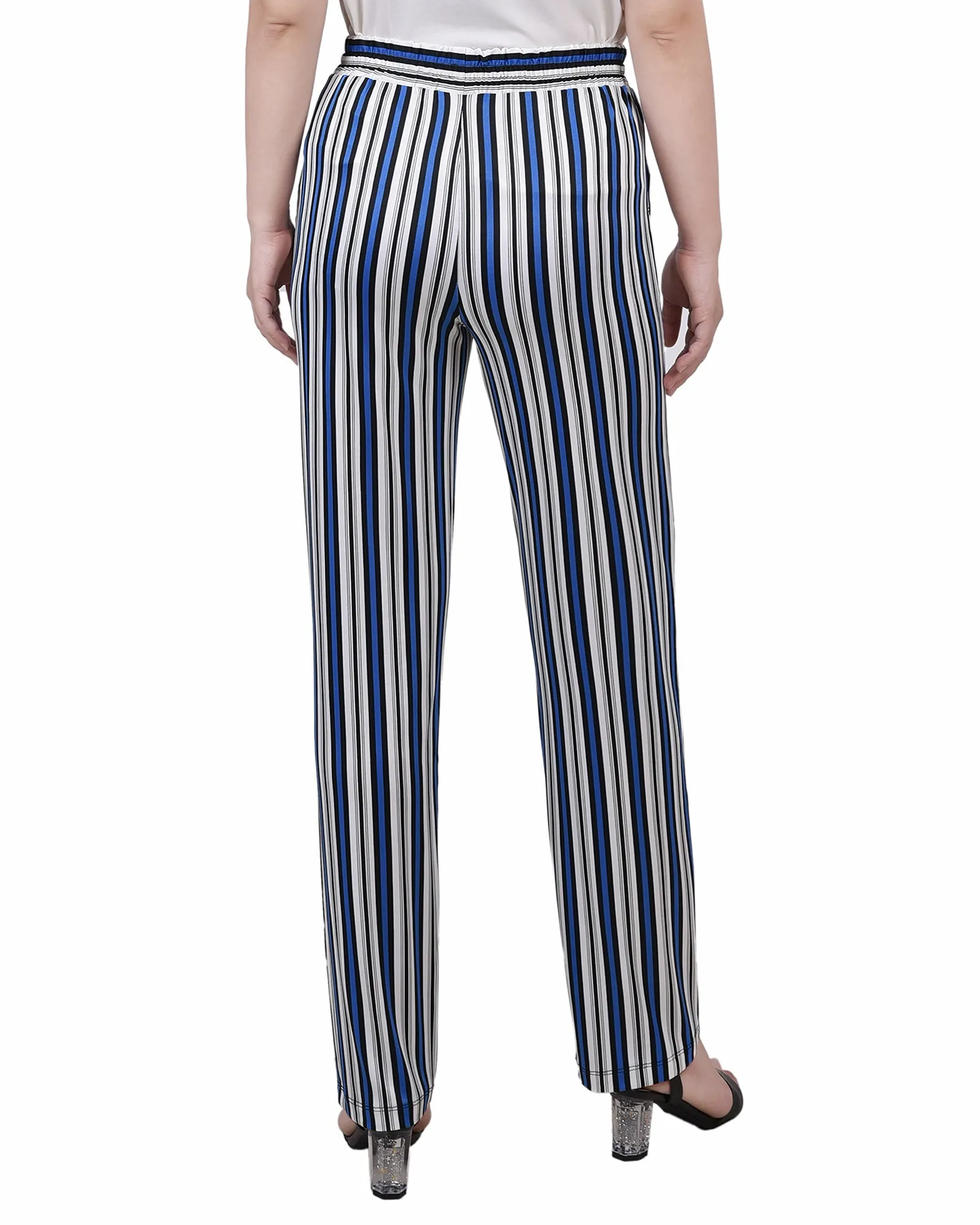 Petite Wide Waist Pull On Pants