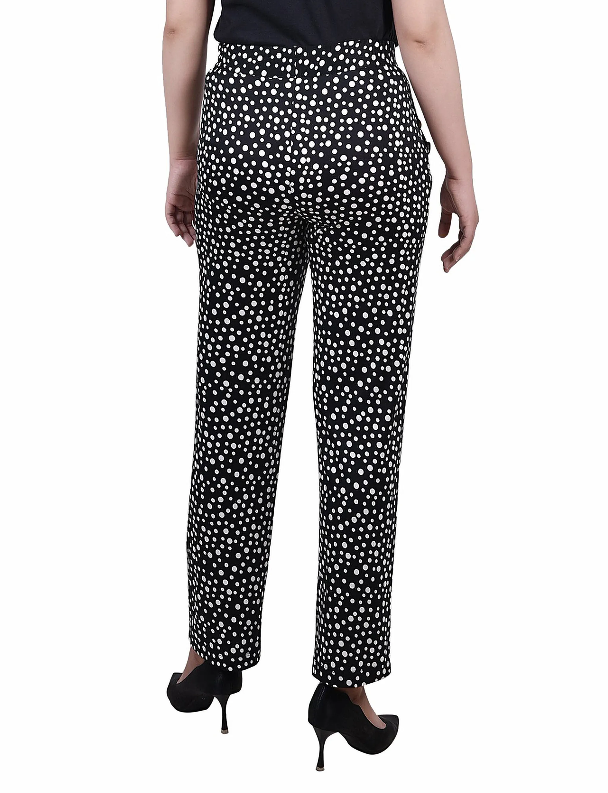 Petite Wide Waist Pull On Pants
