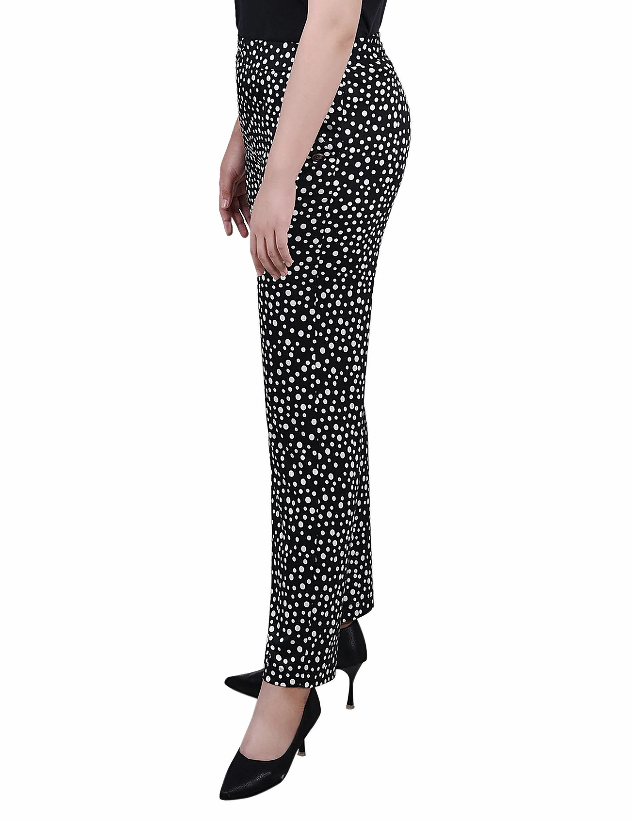 Petite Wide Waist Pull On Pants