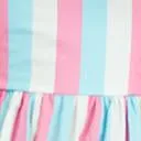 Plus Size 1950s Light Blue & Pink Stripe Candy Swing Dress