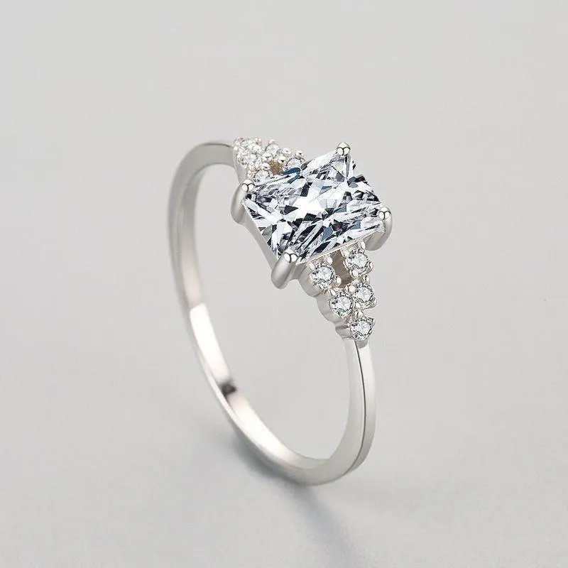 Princess Cut Cubic Ring
