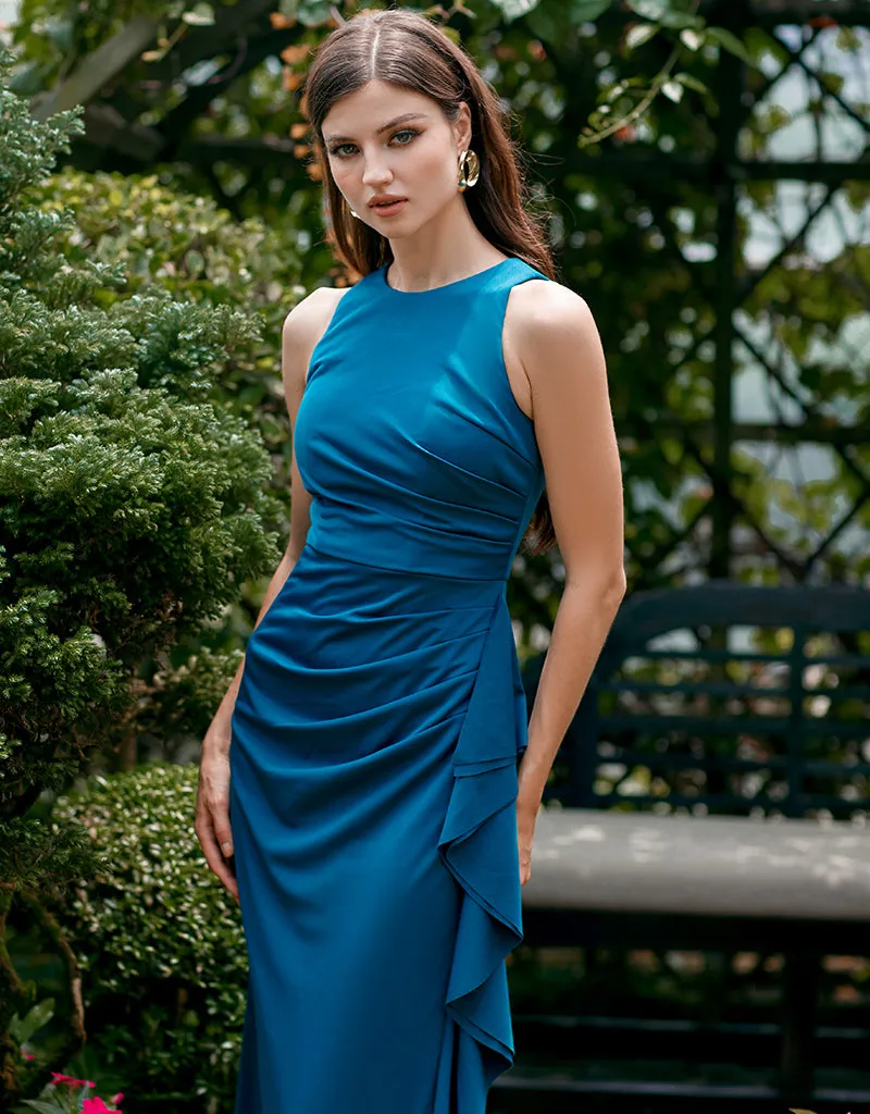 RAELYNN HIGH NECK FRILL GOWN B69D19L