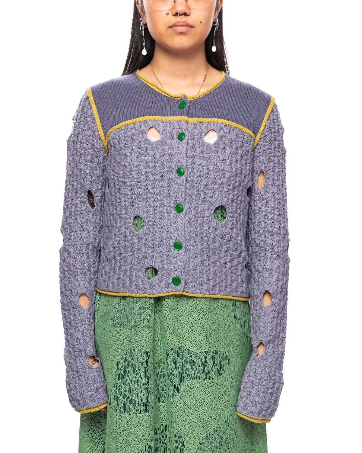 Reverse Seam Wholey Sweater Washed Blue