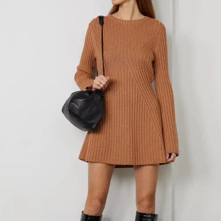 Simple Long-sleeved Dress