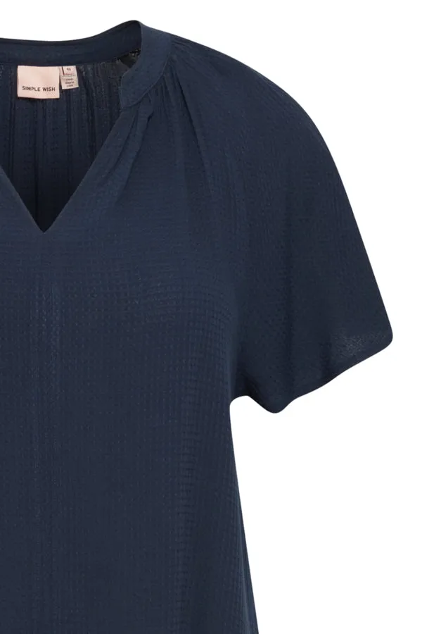 Simple Wish Oline Dress in Navy