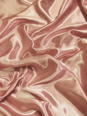 Solid Medium Weight Shiny Satin Fabric / Dusty Rose