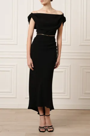 Sylvie Midi Dress In Black