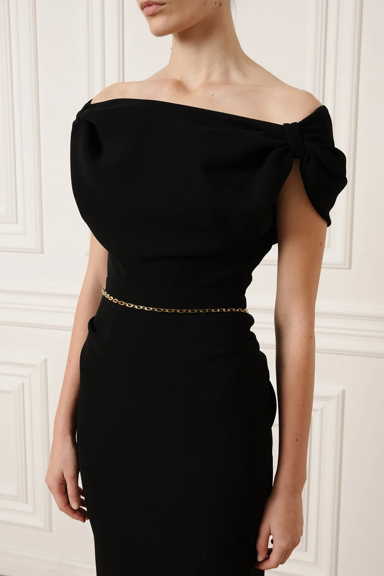 Sylvie Midi Dress In Black