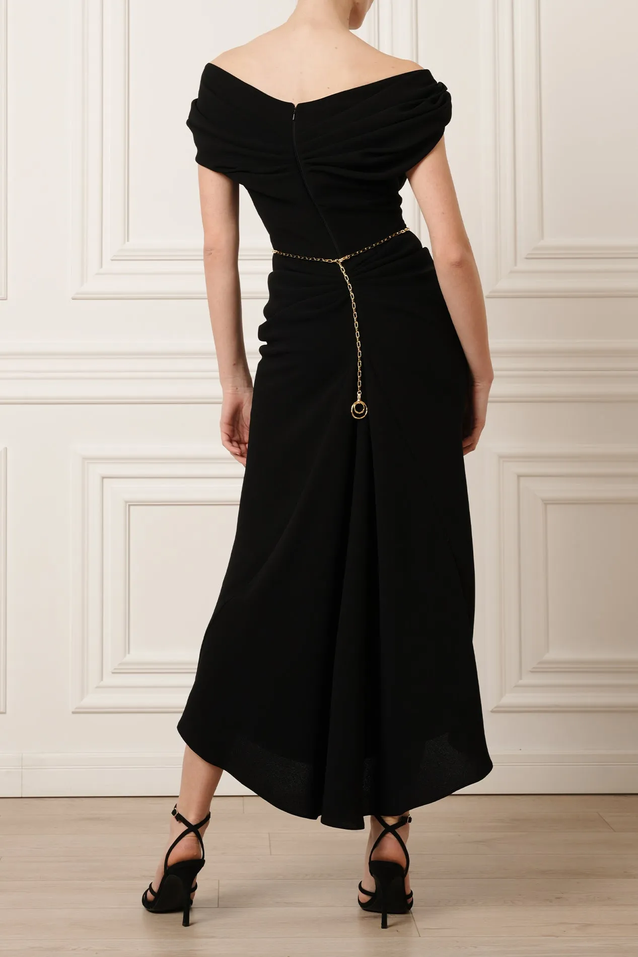 Sylvie Midi Dress In Black