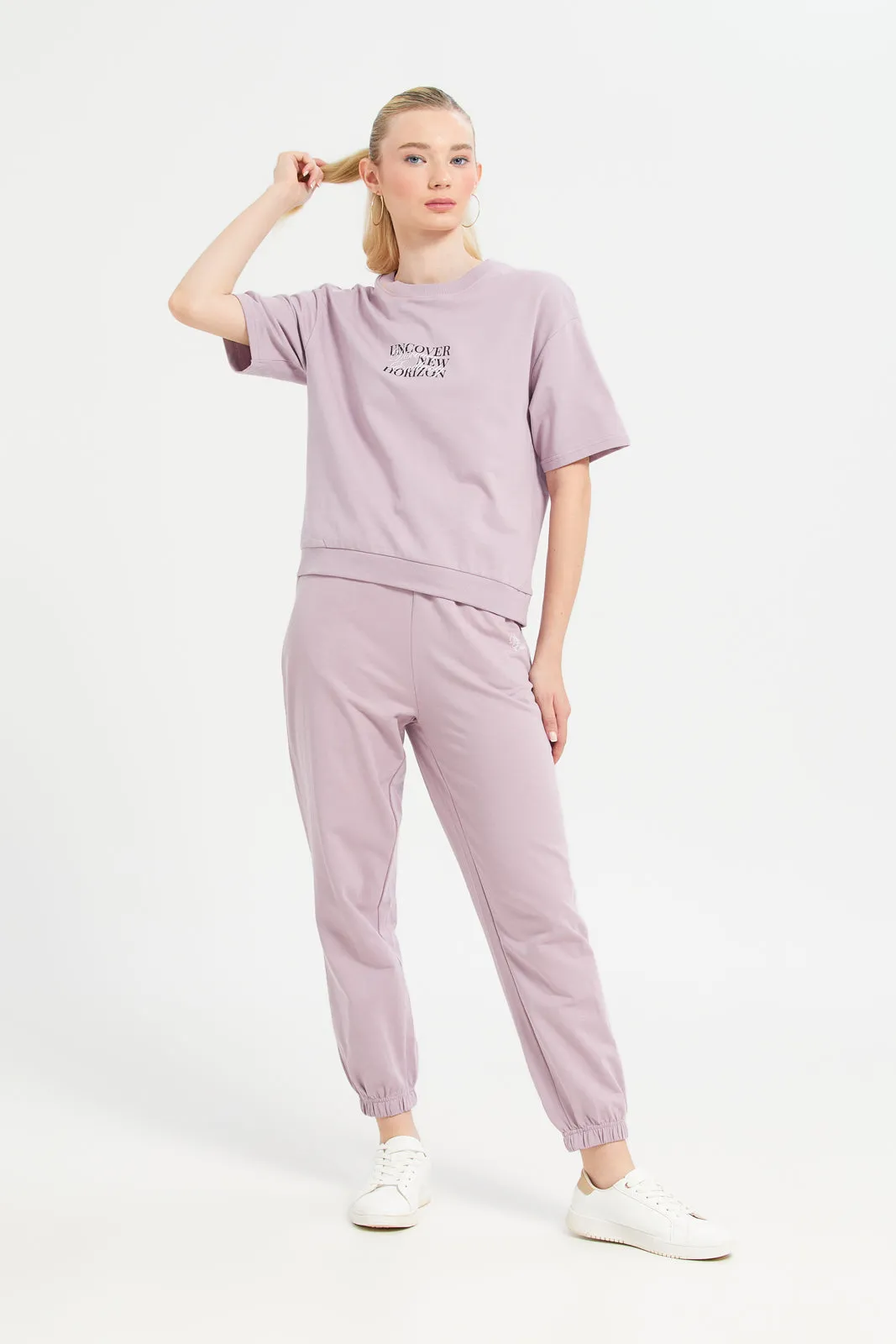 Women Mauve Jogger Pants