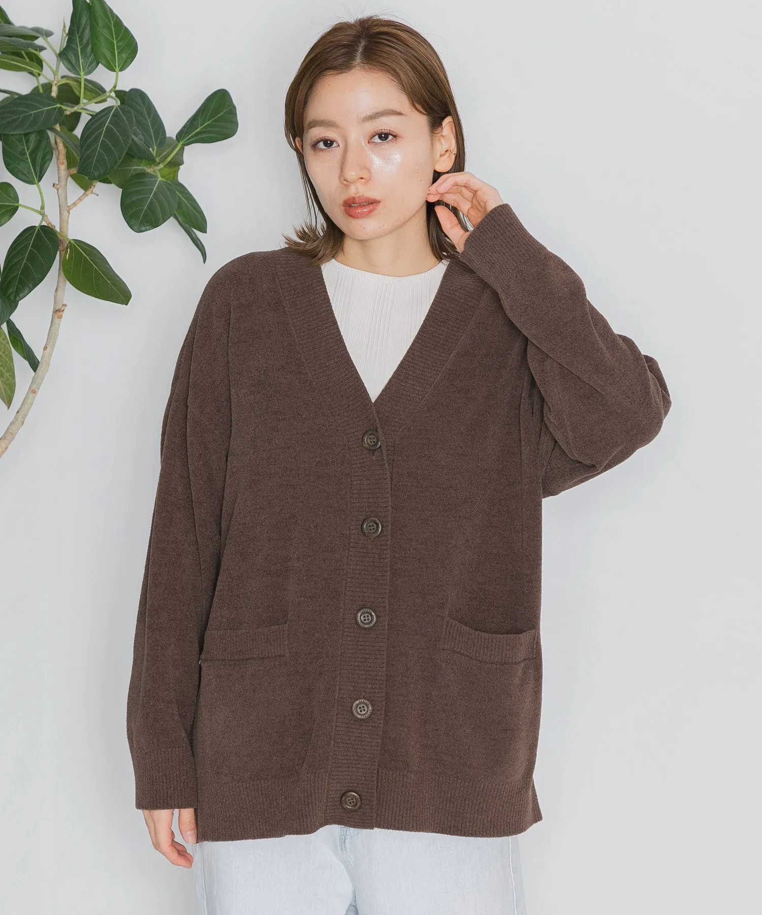 【WOMEN】nestwell KOEL - V NECK CARDIGAN -