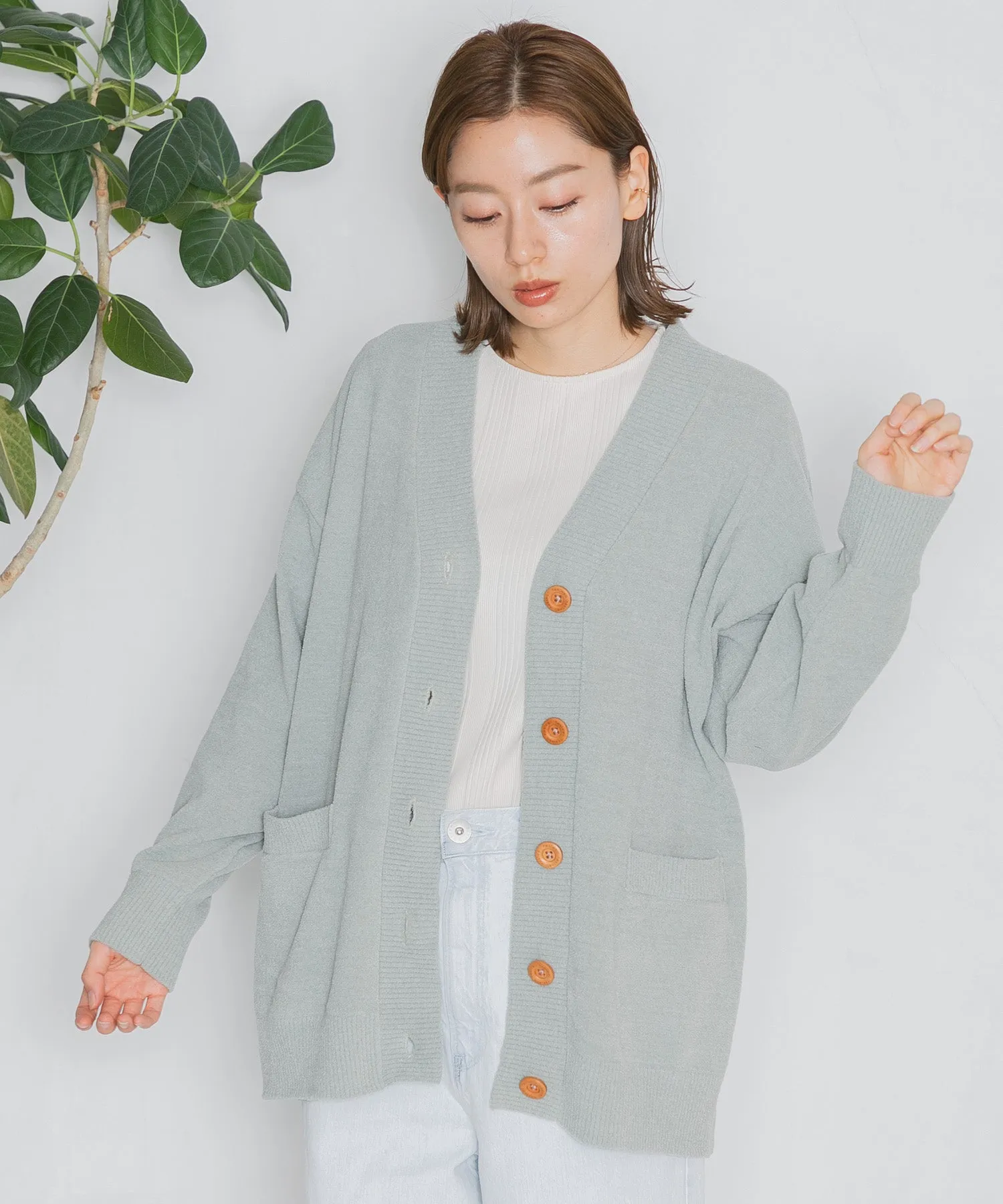 【WOMEN】nestwell KOEL - V NECK CARDIGAN -