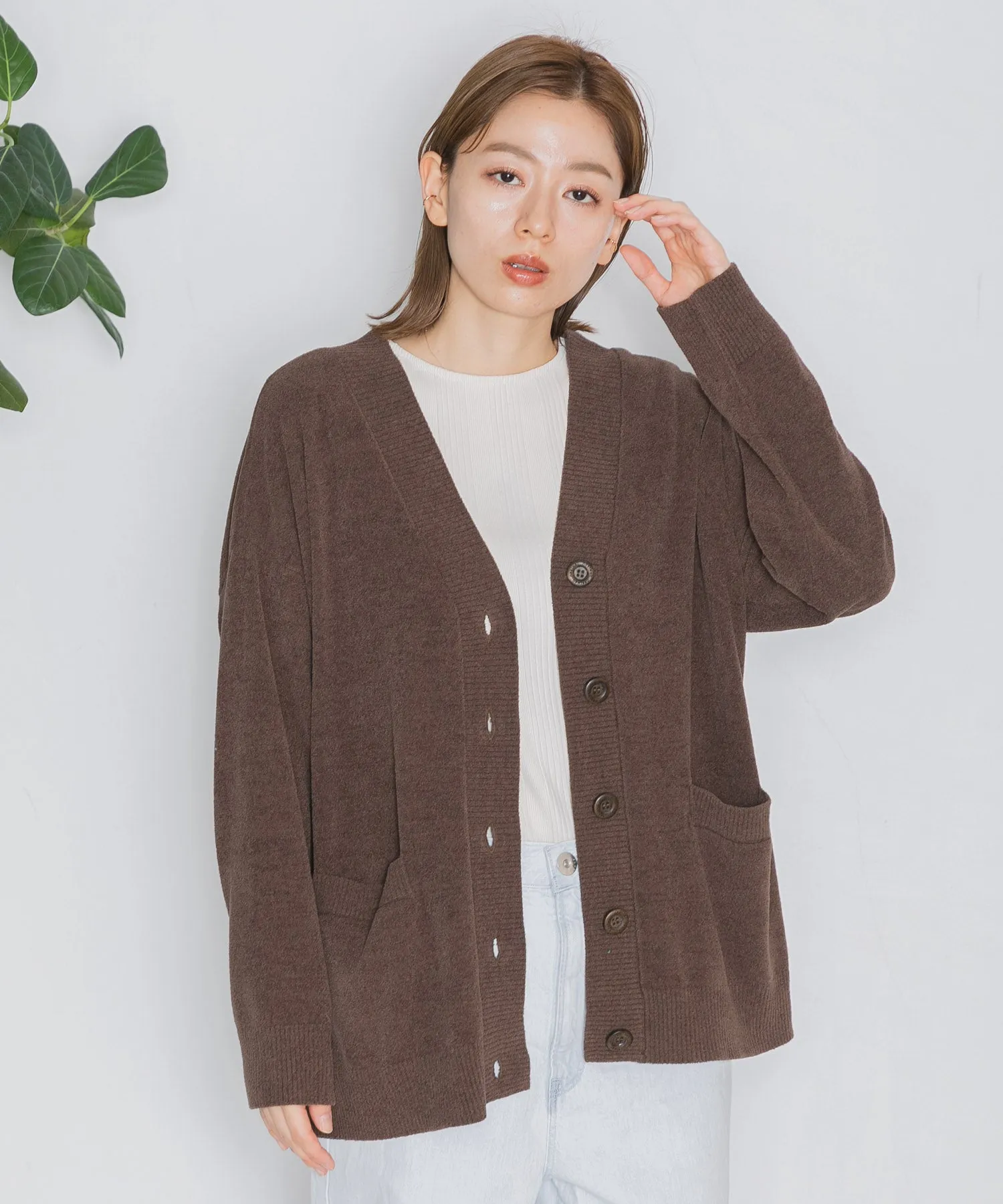 【WOMEN】nestwell KOEL - V NECK CARDIGAN -