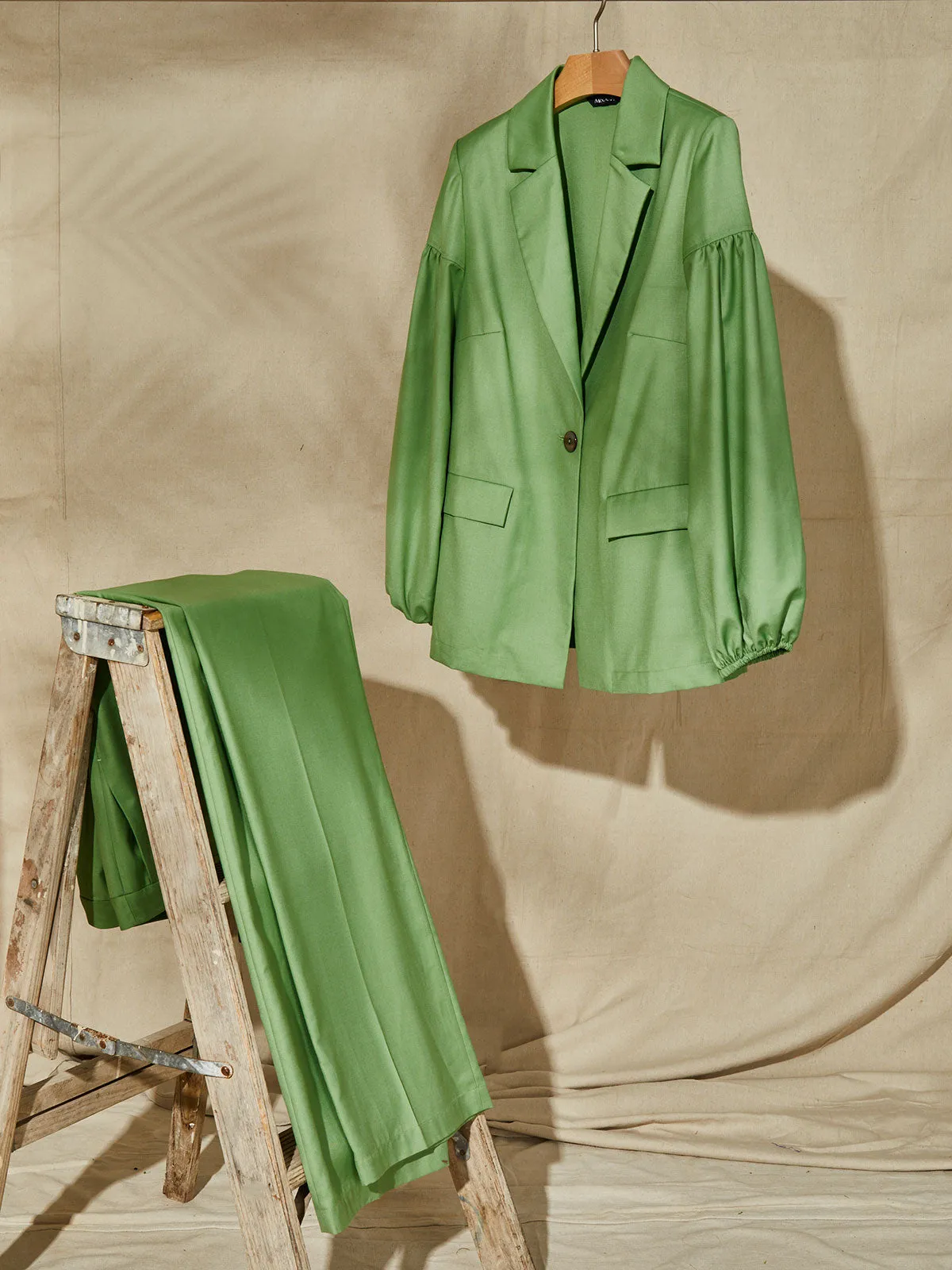 Zipper Fly Wide Leg Pants